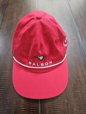 Malbon Red Rope-Detail Golf Cap